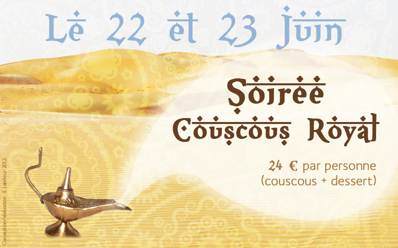 Les 22 et 23 juin 2012, soirée couscous au restaurant du trèfle