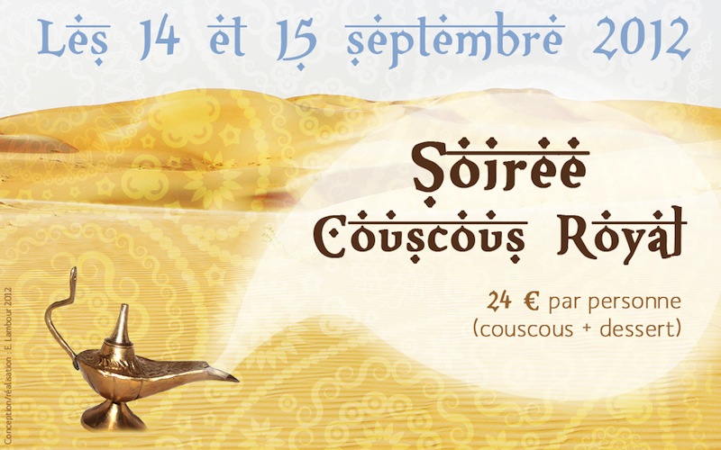 Soirée couscous troisième édition les 14 et 15 septembre 2012